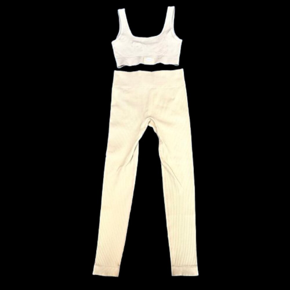 Squishy Ribbed Activewear Set Sm/Med Yellow Athleisure Training